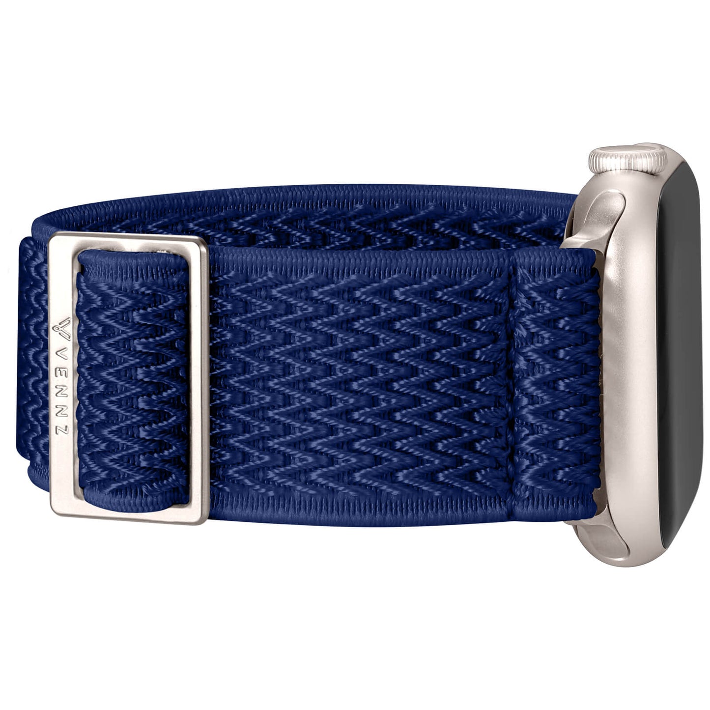blå apple watch nylon armband med stretch