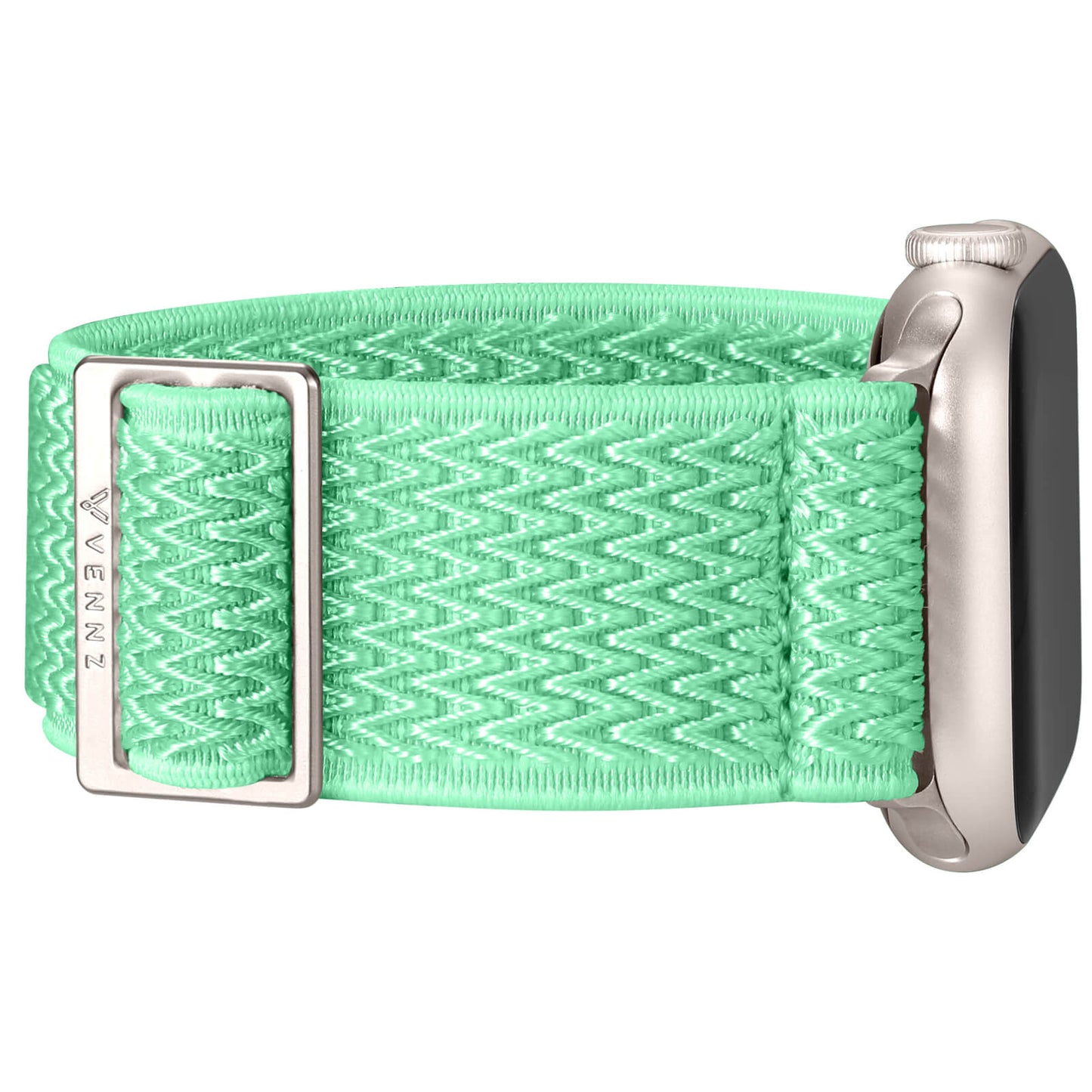 mintfärg apple watch nylon armband med stretch