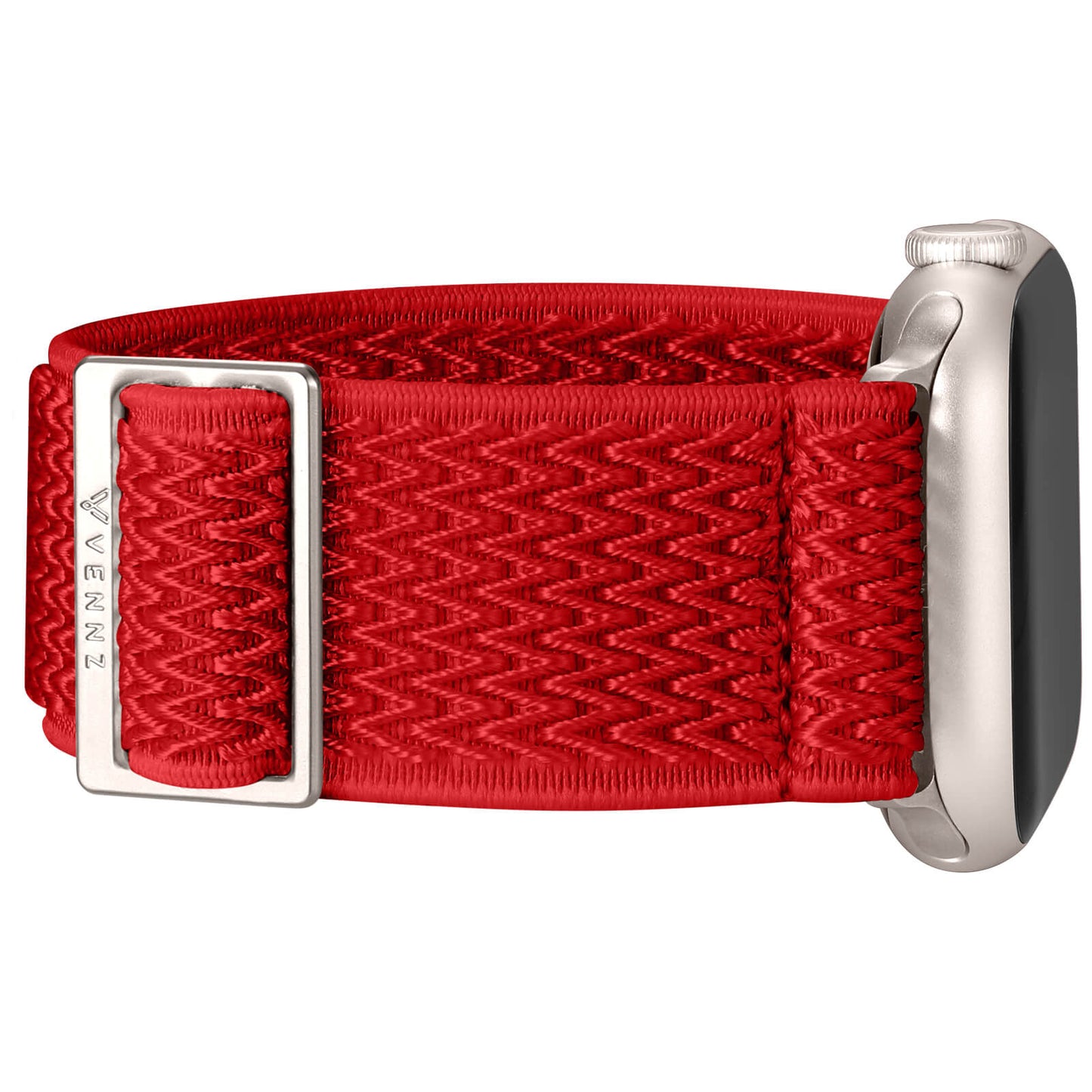 röd apple watch nylon armband med stretch