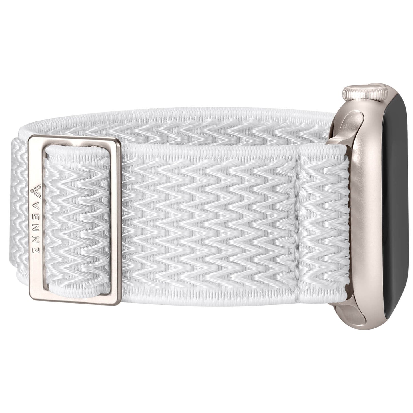 vitt apple watch nylon armband med stretch