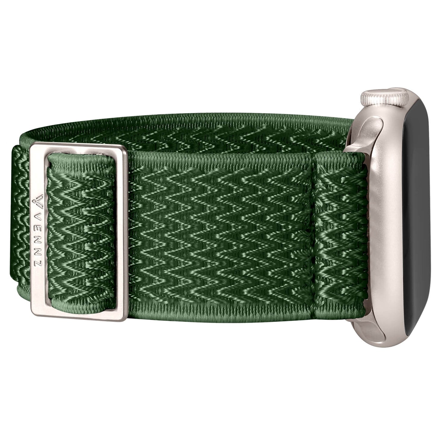 grönt apple watch nylon armband med stretch